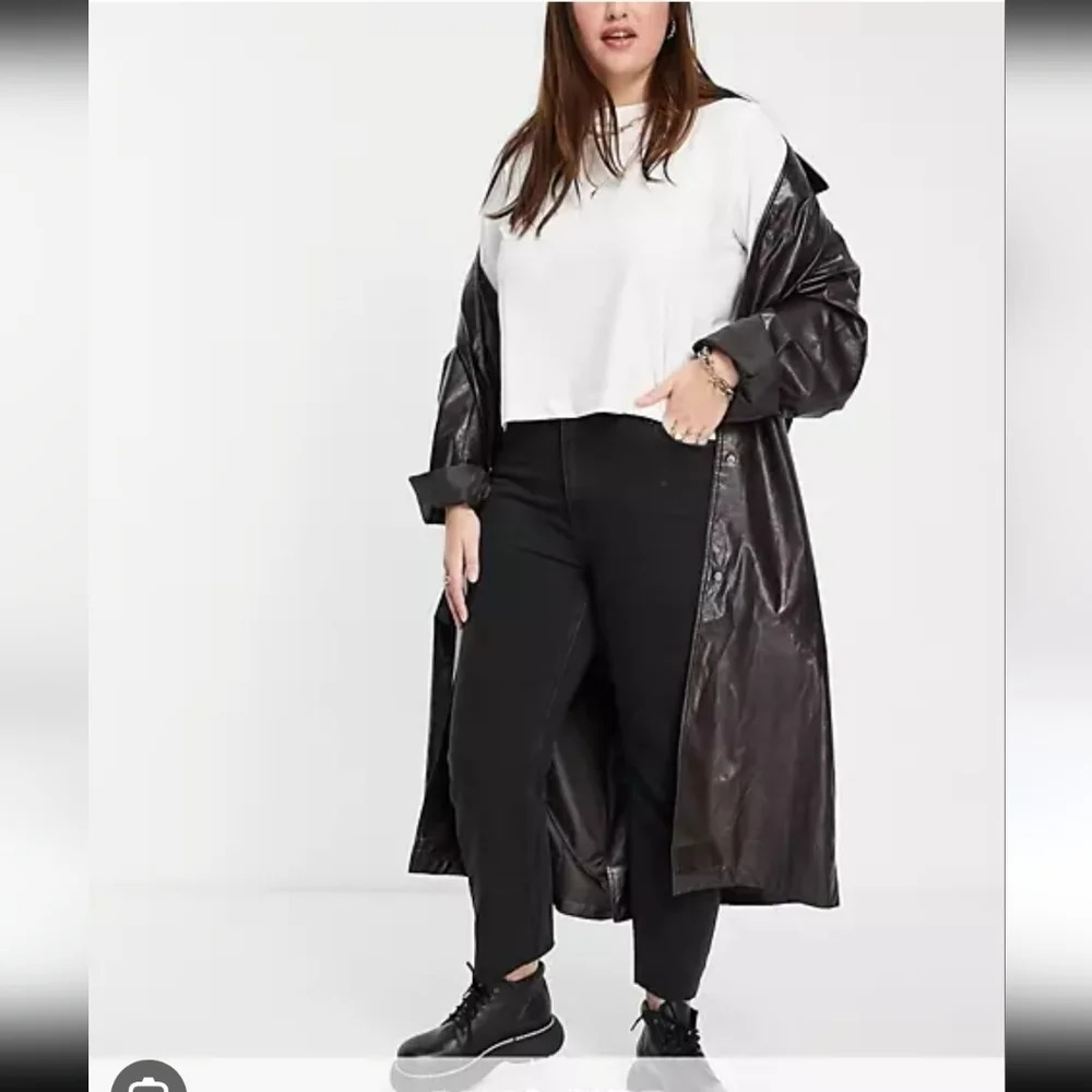 Asos Denim Black High Rise Khakis NWT